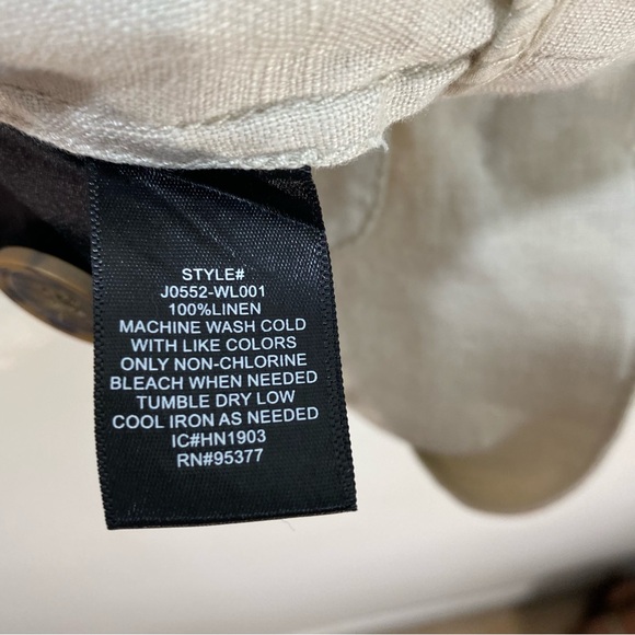 Sanctuary Linen Ecru Sand  Blazer Women L Resortwear Minimalist Old Money Career - Picture 8 of 8